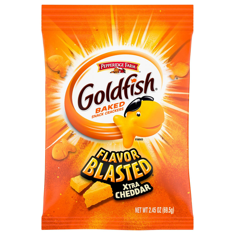 Pepperidge Farm Goldfish Flavor Blasted Xtra Cheddar Baked Snack Crackers, 2.45 oz