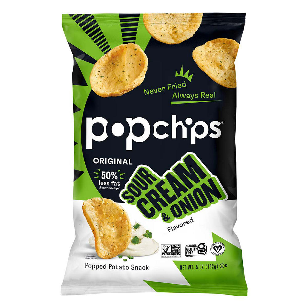 Popchips Potato Sour Cream and Onion Potato Snacks, 5 oz