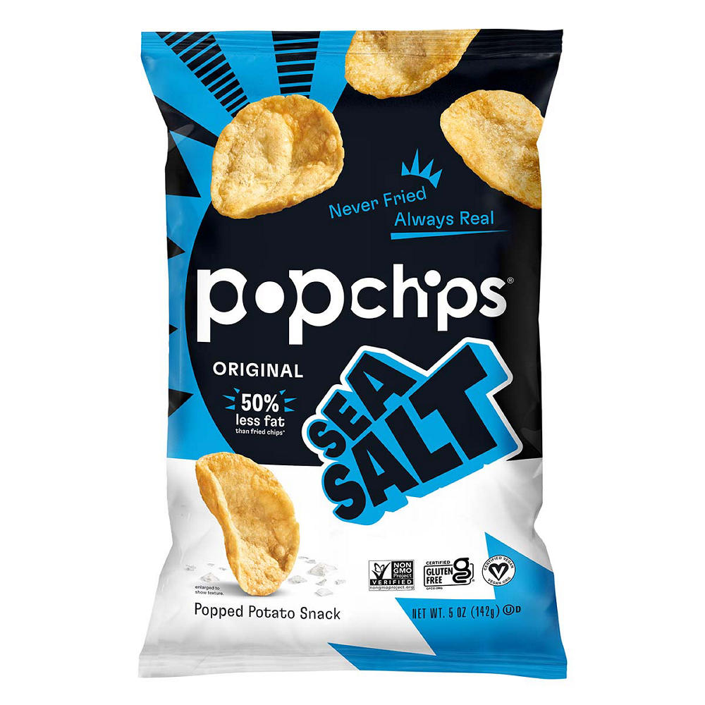 Popchips Sea Salt Popped Potato Snack, 5 oz