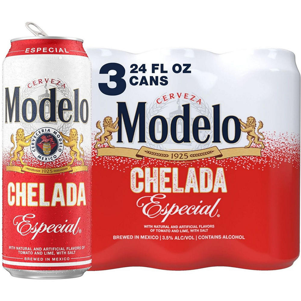 Modelo Chelada Especial Mexican Import Flavored Beer, 3 pk, 24 oz