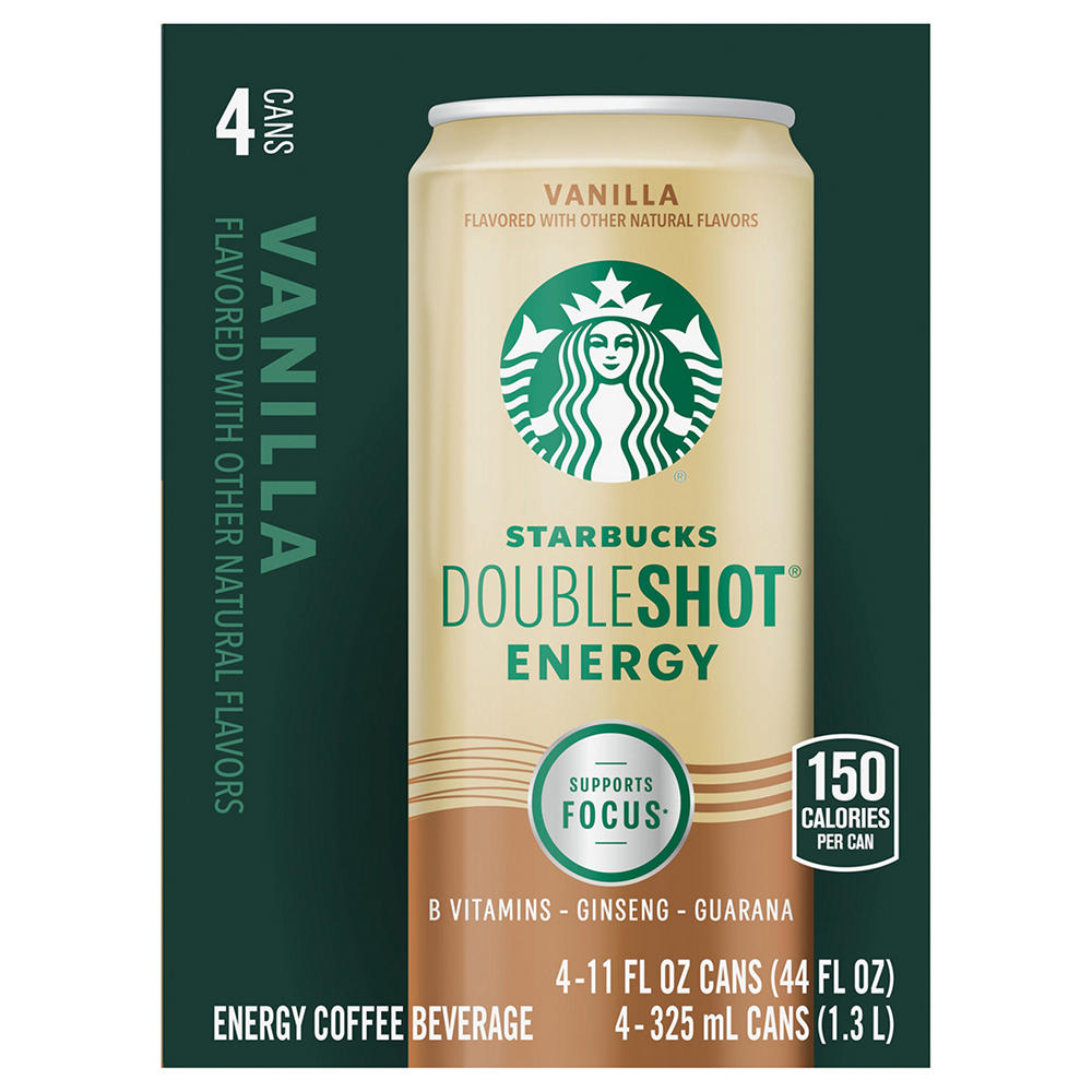 Starbucks Double Shot Energy Vanilla 4 pk Cans, 11 oz