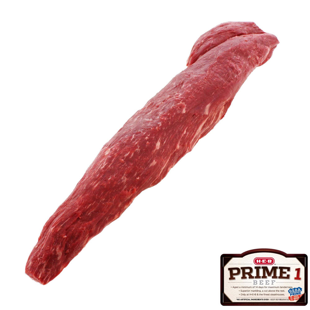 H-E-B Prime 1 Whole Trimmed Beef Tenderloin, Avg. 4.44 lbs