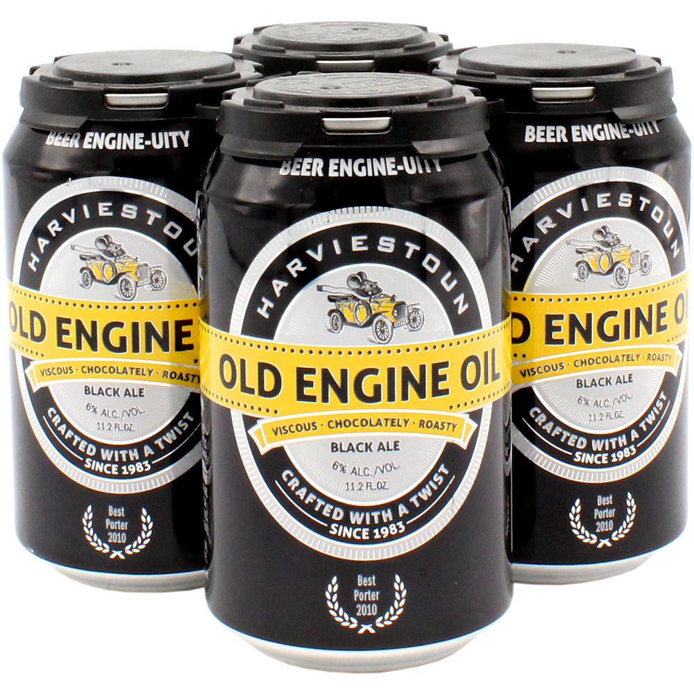 Hariestoun Old Engine Oil Black Ale Beer 4 pk Cans, 11 oz