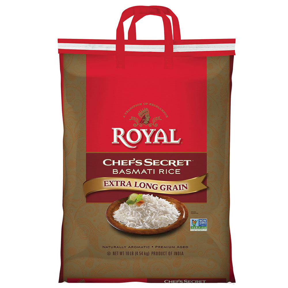 Royal Chef's Secret Extra Long Grain Basmati Rice, 10 lbs