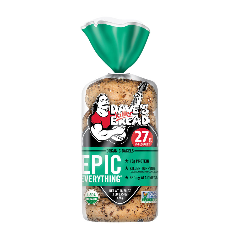 Dave's Killer Bread Epic Everything 13g Protein Organic Bagels, 5 ct