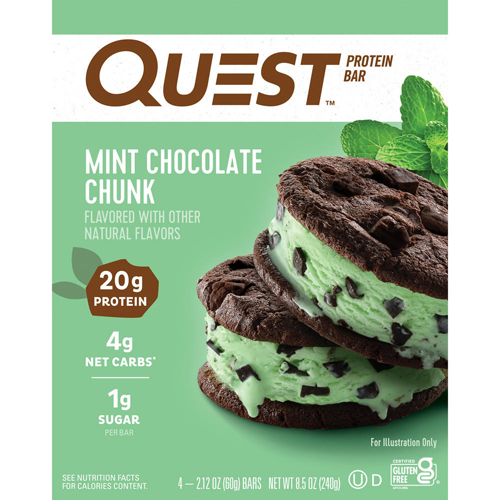 Quest 20g Protein Bars - Mint Chocolate Chunk, 4 ct