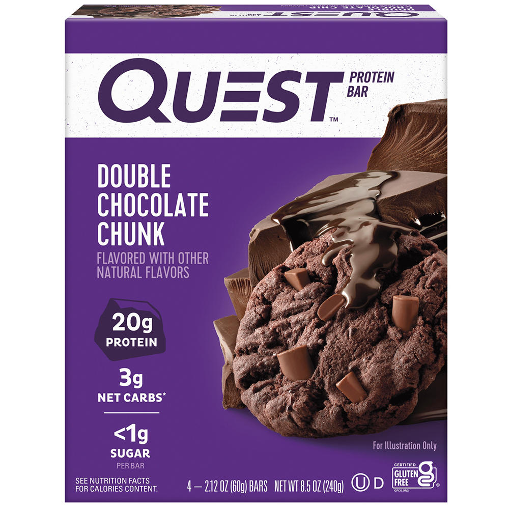 Quest 20g Protein Bars - Double Chocolate Chunk, 4 ct