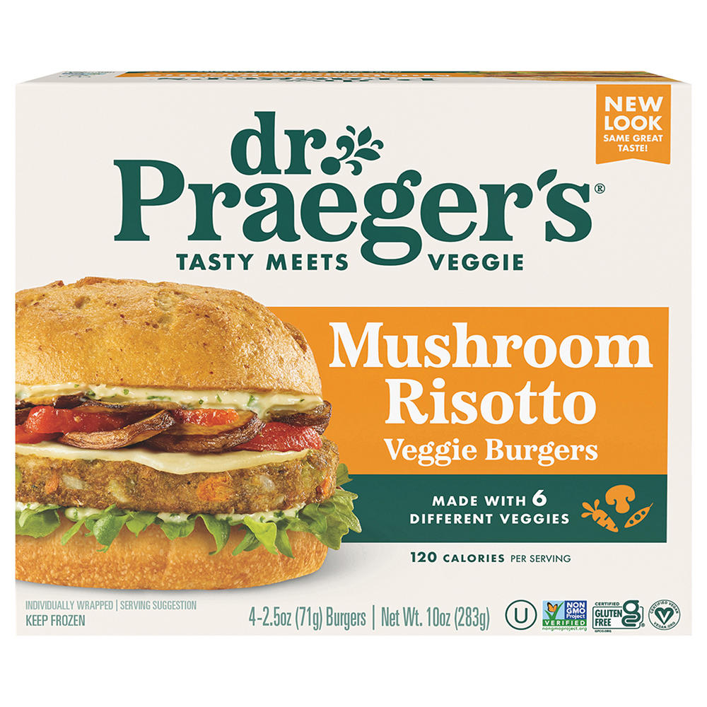 Dr. Praeger's Mushroom Risotto Veggie Burgers, 4 ct