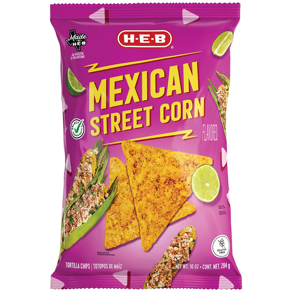 H-E-B Mexican Street Corn Flavored Tortilla Chips, 10 oz
