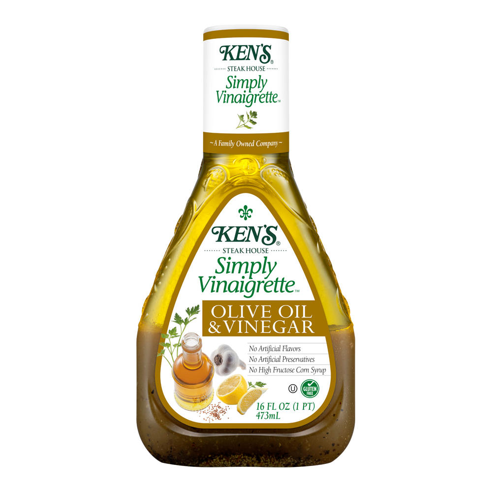 Ken's Steak House Simply Vinaigrette Olive Oil Dressing, 16 oz