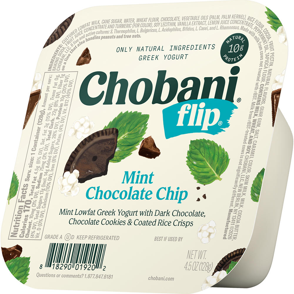 Chobani Flip Low-Fat Mint Chocolate Chip Greek Yogurt, 4.5 oz
