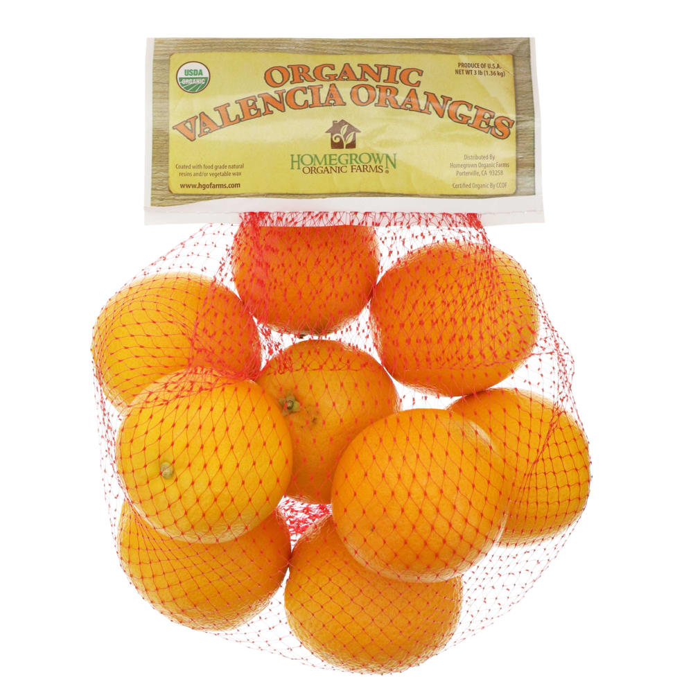 Fresh Organic Valencia Oranges, 3 lb bag