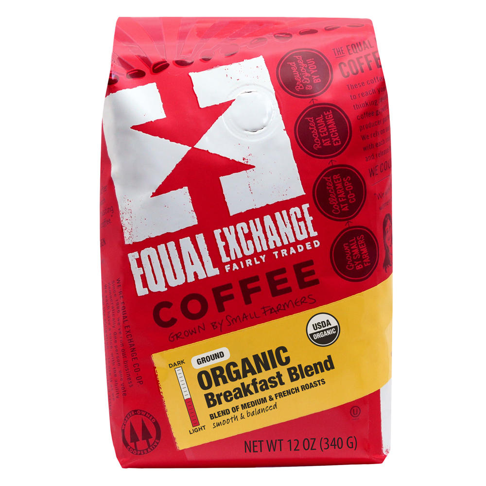 Equal Exchange Organic Breakfast Blend Medium Roast Ground Coffee, 12 oz
