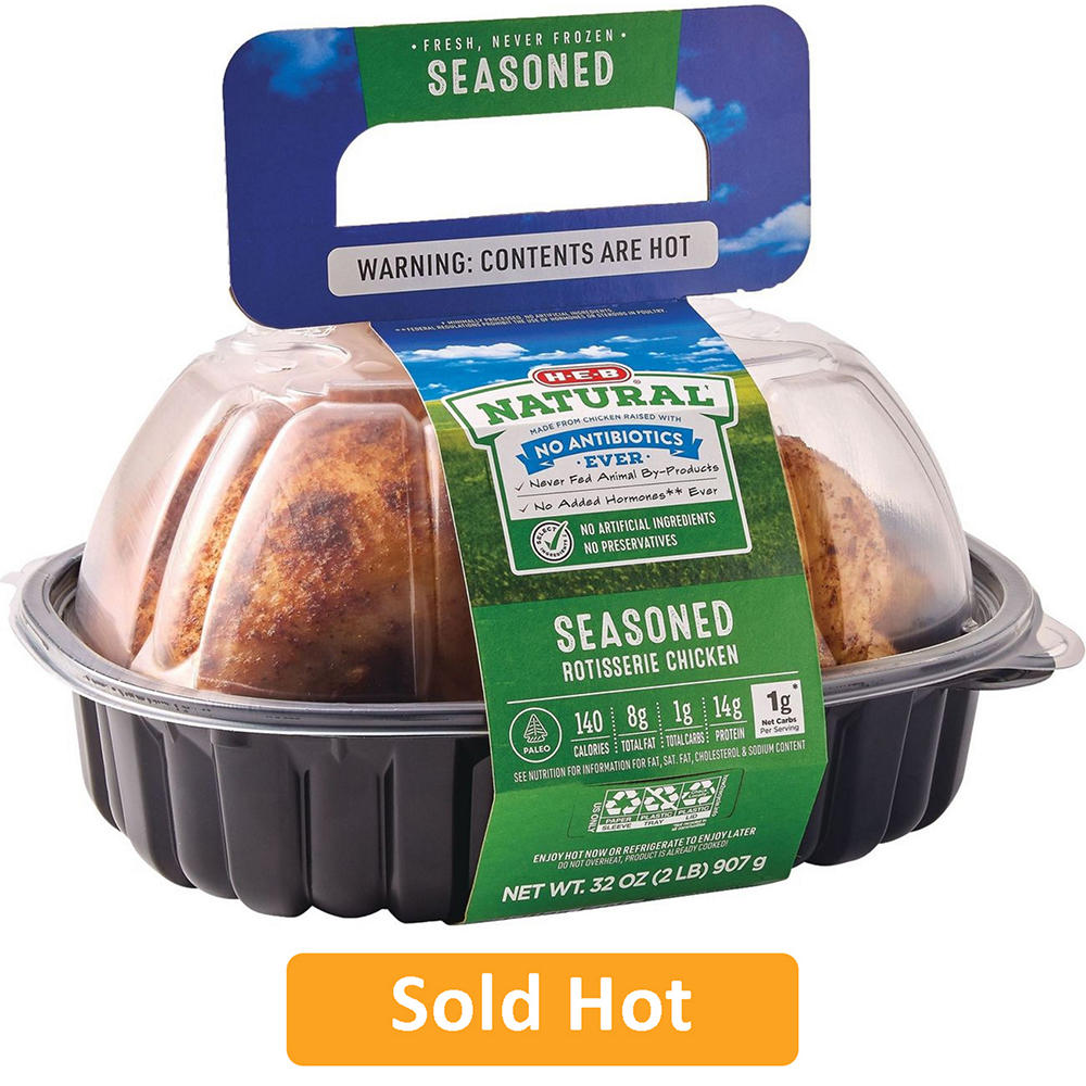 H-E-B Natural Rotisserie Chicken - Seasoned