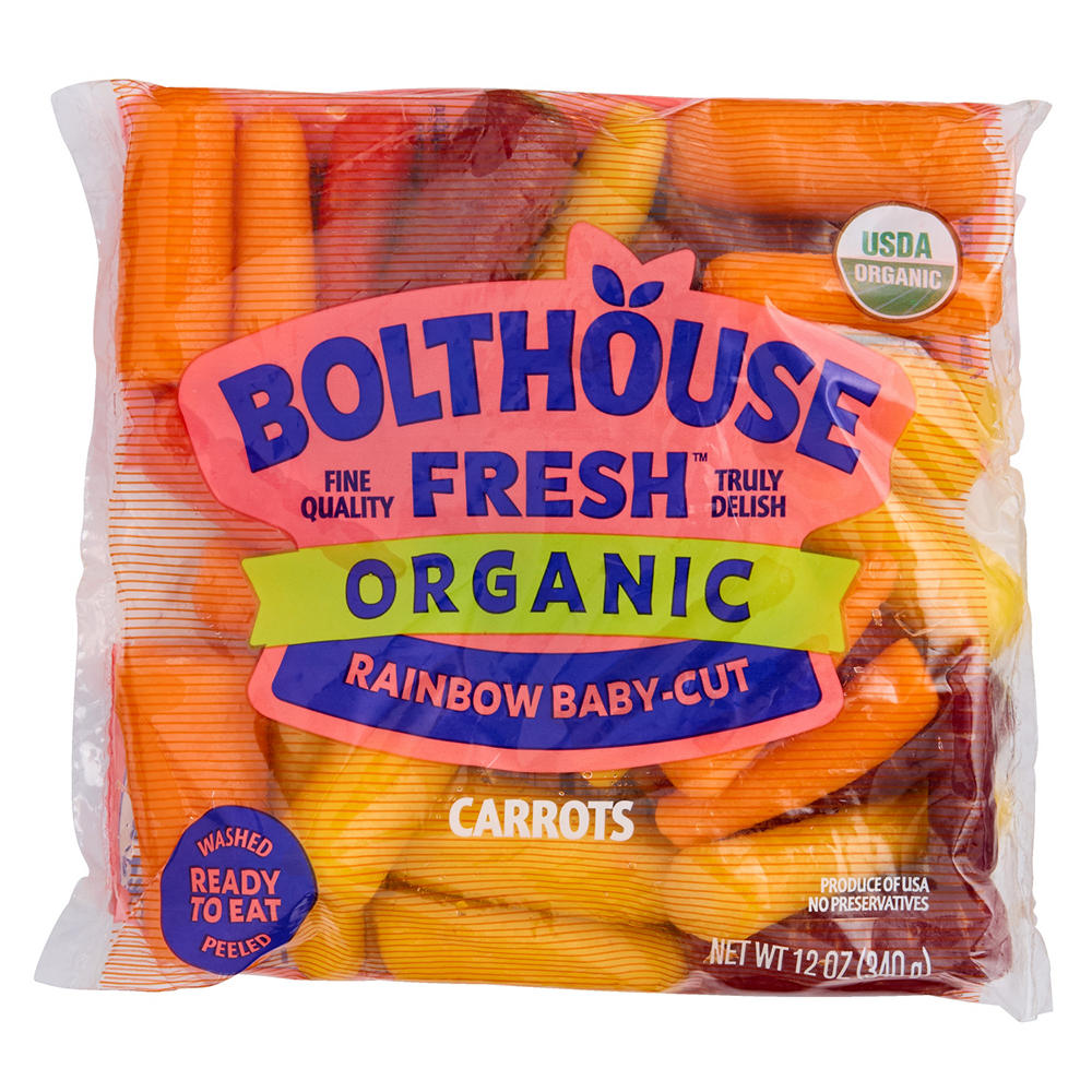 Bolthouse Farms Organic Rainbow Baby Carrots, 12 oz