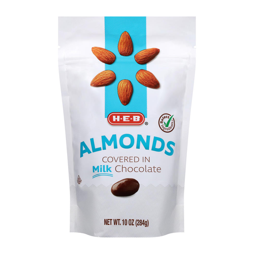 H-E-B Milk Chocolate-Covered Almonds, 10 oz