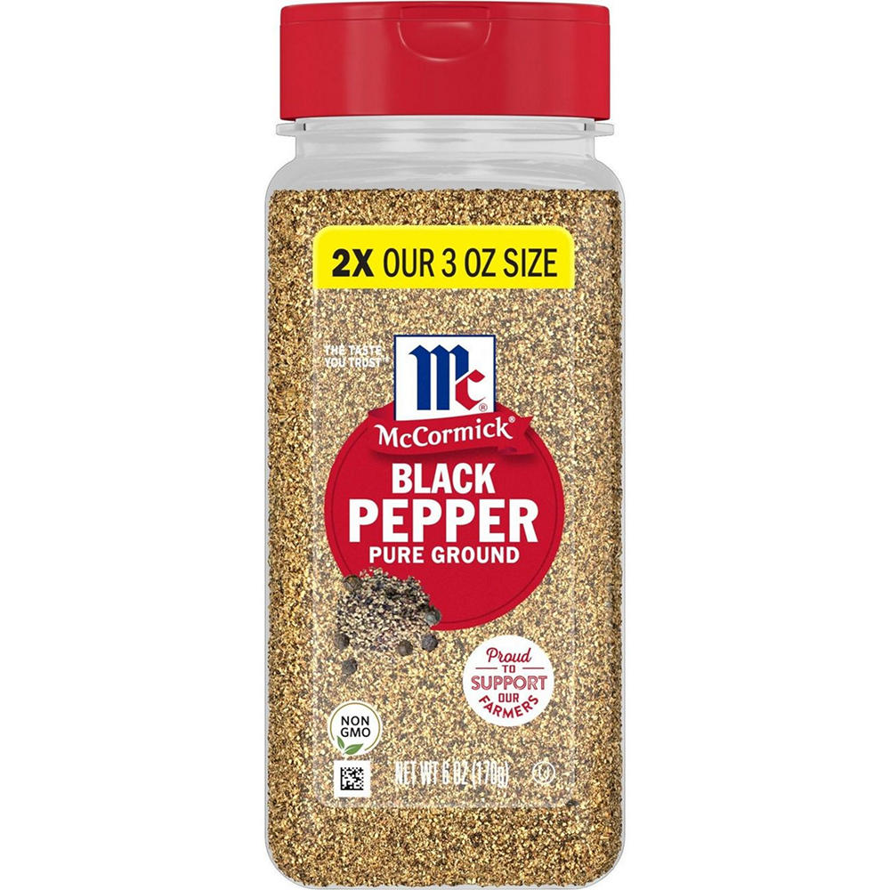 McCormick Pure Ground Black Pepper, 6 oz