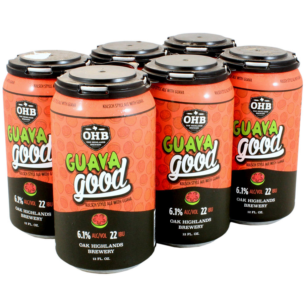 Oak Highlands Guava Good Kolsch Style Ale Beer 6 pk Cans, 12 oz