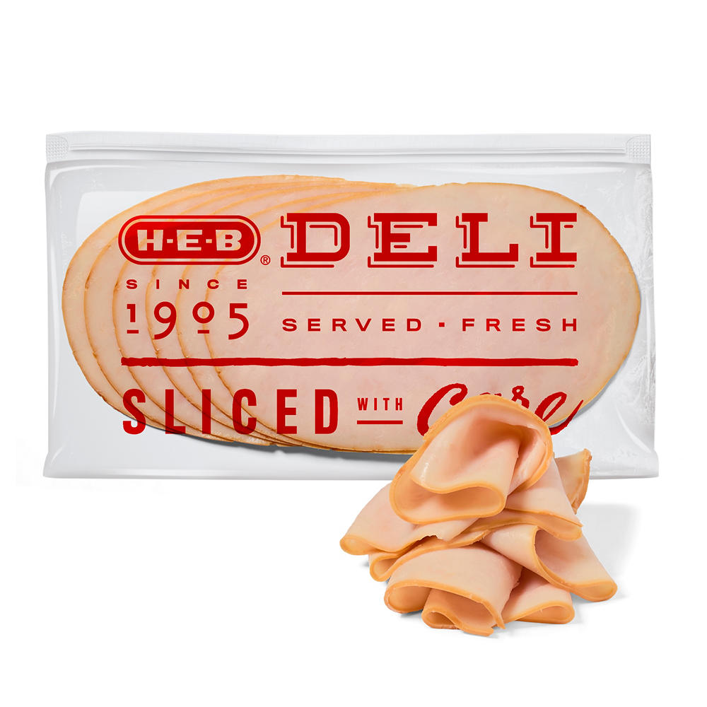 Hill Country Fare Mesquite-Smoked Turkey Breast, Sandwich Sliced, Avg. 1.0 lb