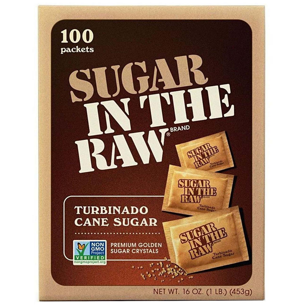 Sugar in the Raw Turbinado Cane Sugar Packets, 100 ct