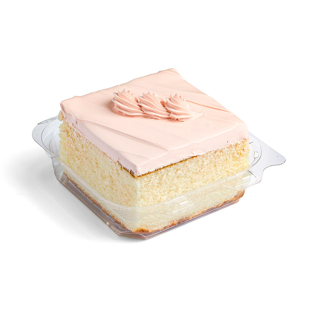 H-E-B Bakery Strawberry Bettercreme White Cake Slice