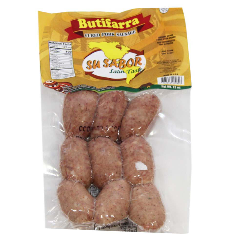 Su Sabor Butifarra Cured Pork Sausage, 12 oz