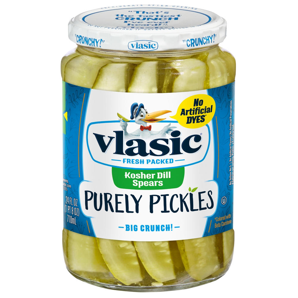Vlasic Purely Pickles Kosher Dill Spears, 24 oz
