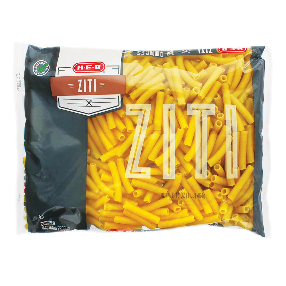 H-E-B Ziti Pasta Noodles, 16 oz