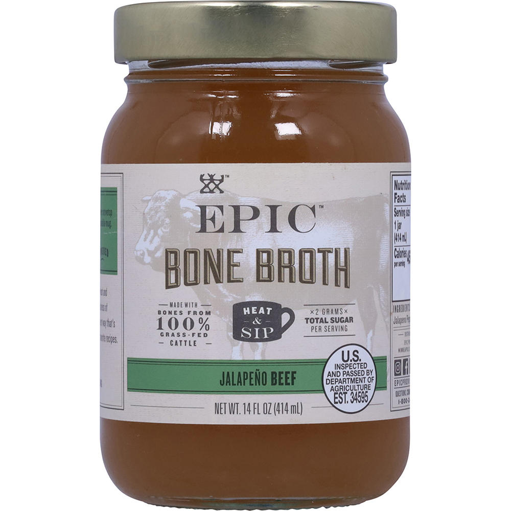 EPIC Bone Broth - Jalapeño Beef, 14 oz