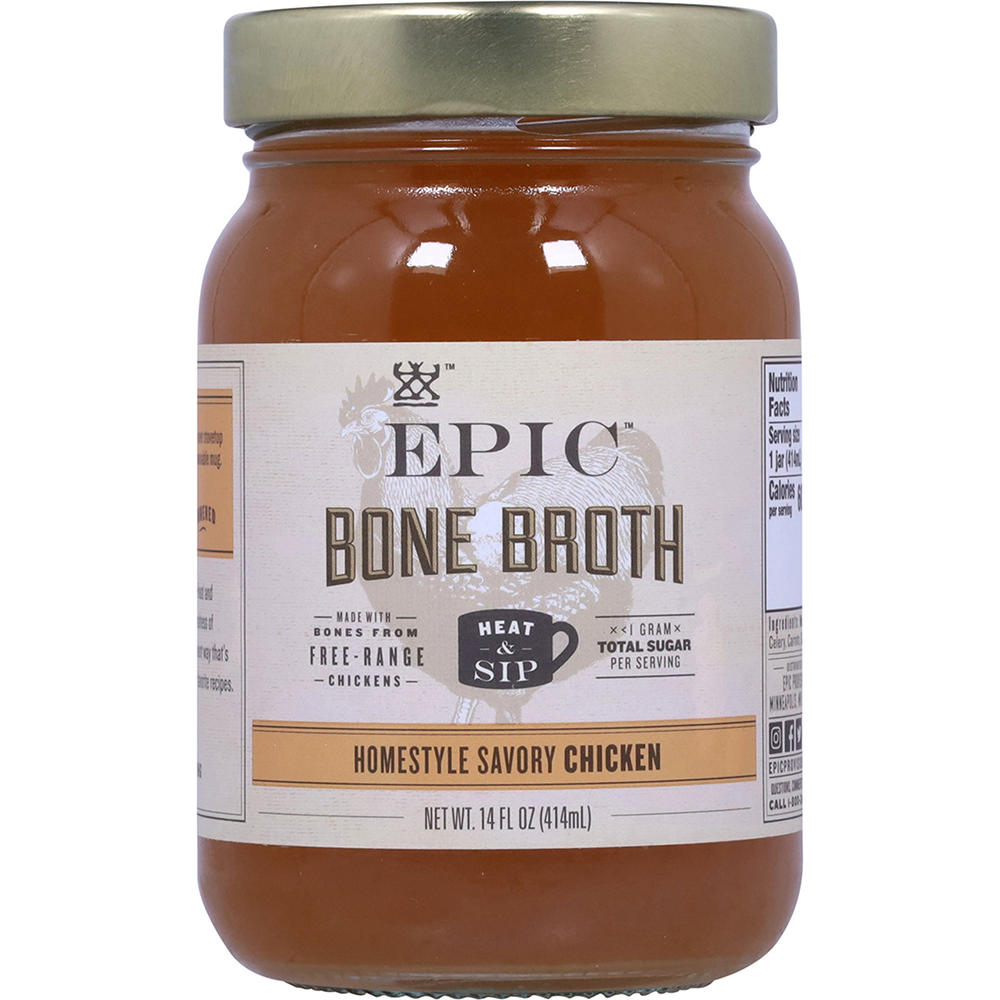 EPIC Bone Broth - Homestyle Savory Chicken, 14 oz