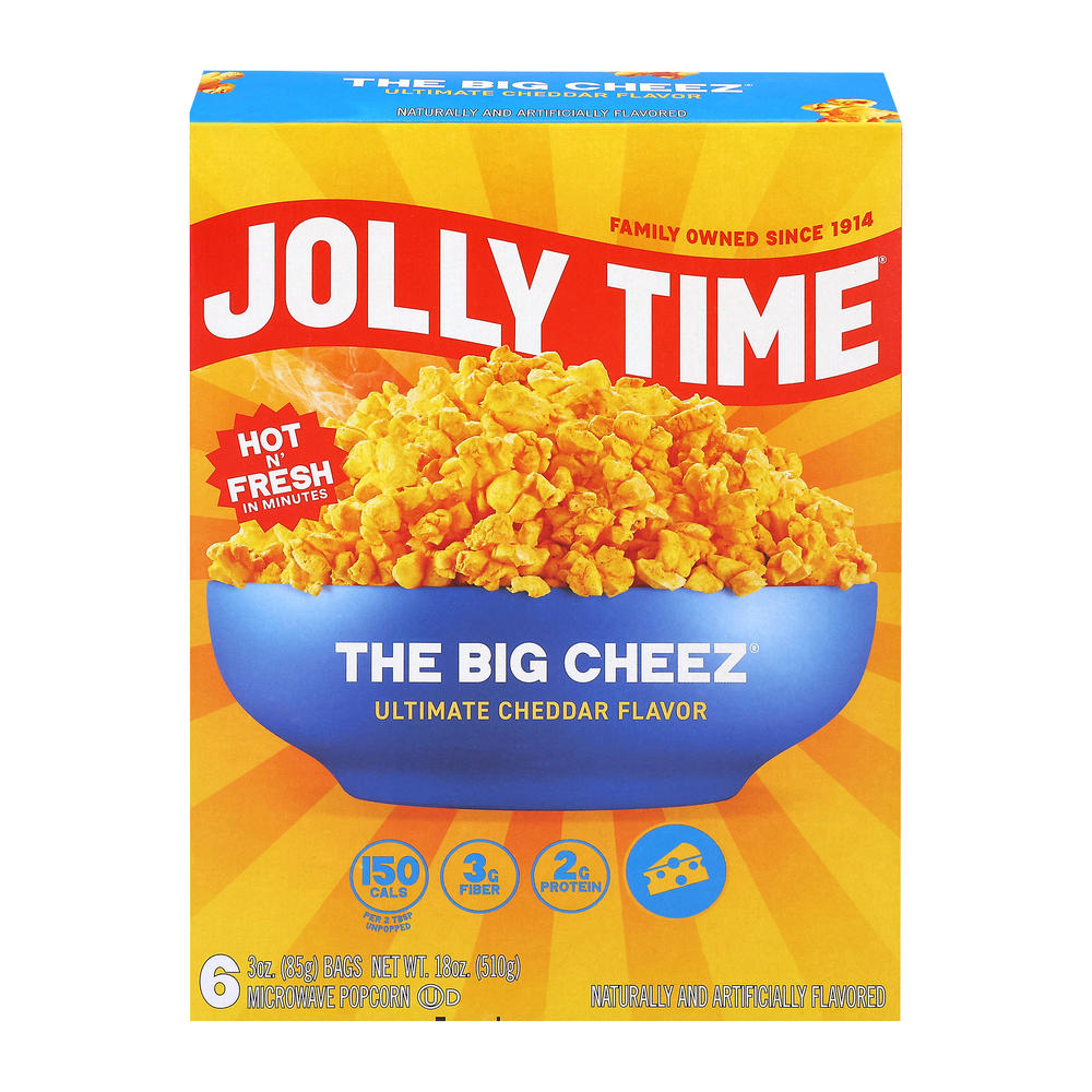 Jolly Time The Big Cheez Ultimate Cheddar Microwave Popcorn Bags, 6 ct