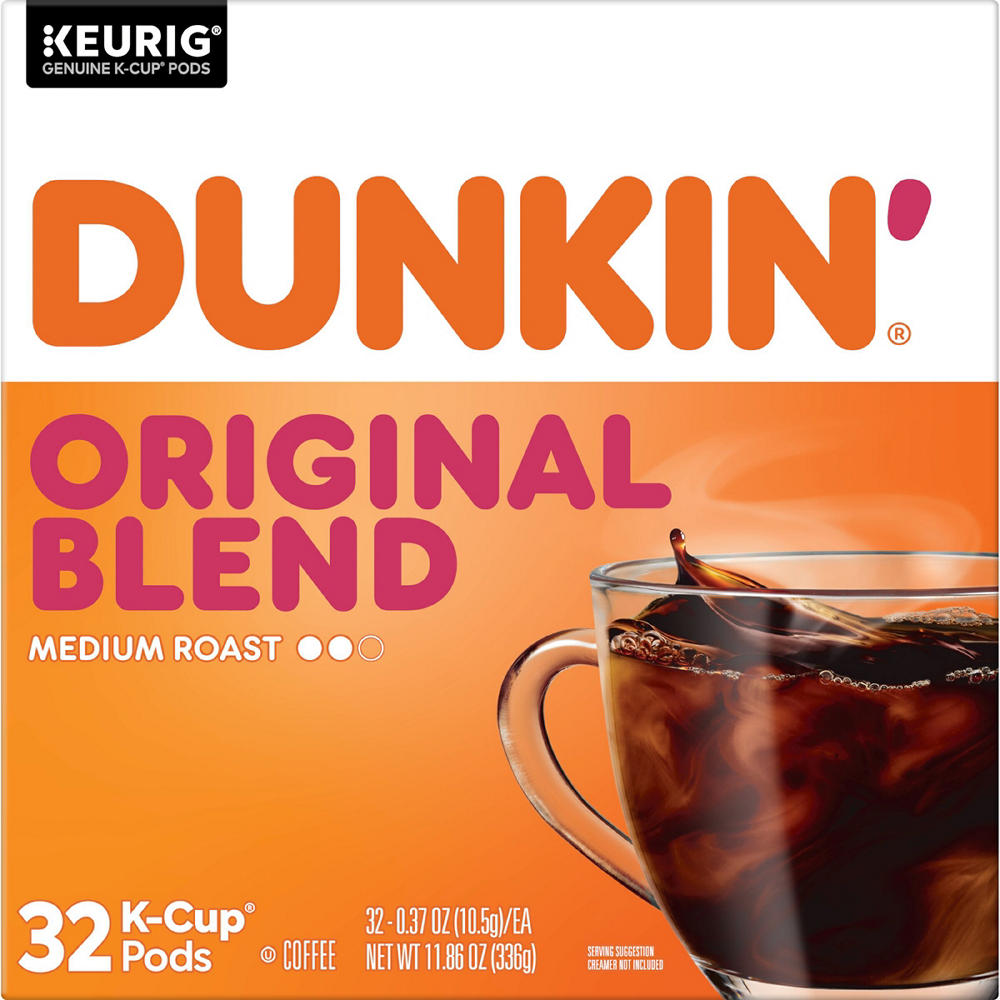 Dunkin' Original Blend Medium Roast Single Serve Coffee K Cups, 32 ct