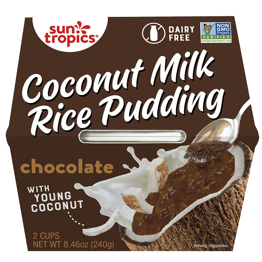 Sun Tropics Dairy Free Coconut Milk Rice Pudding Cups - Chocolate, 2 ct