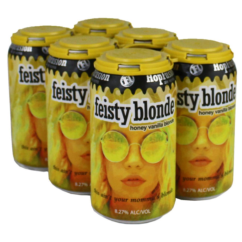 Hopfusion Feisty Blonde Ale Craft Beer 6 pk Cans, 12 oz
