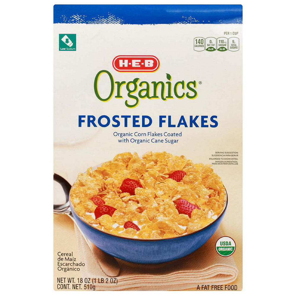 H-E-B Organics Frosted Flakes, 18 oz