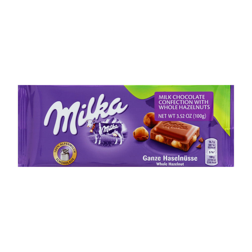 Milka Hazelnut Milk Chocolate Bar, 3.52 oz