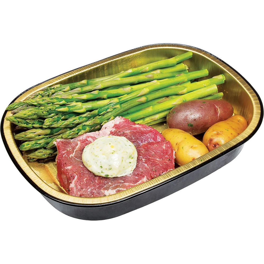 Meal Simple by H-E-B New York Strip Steak, Asparagus & Potatoes, Avg. 0.8 lb