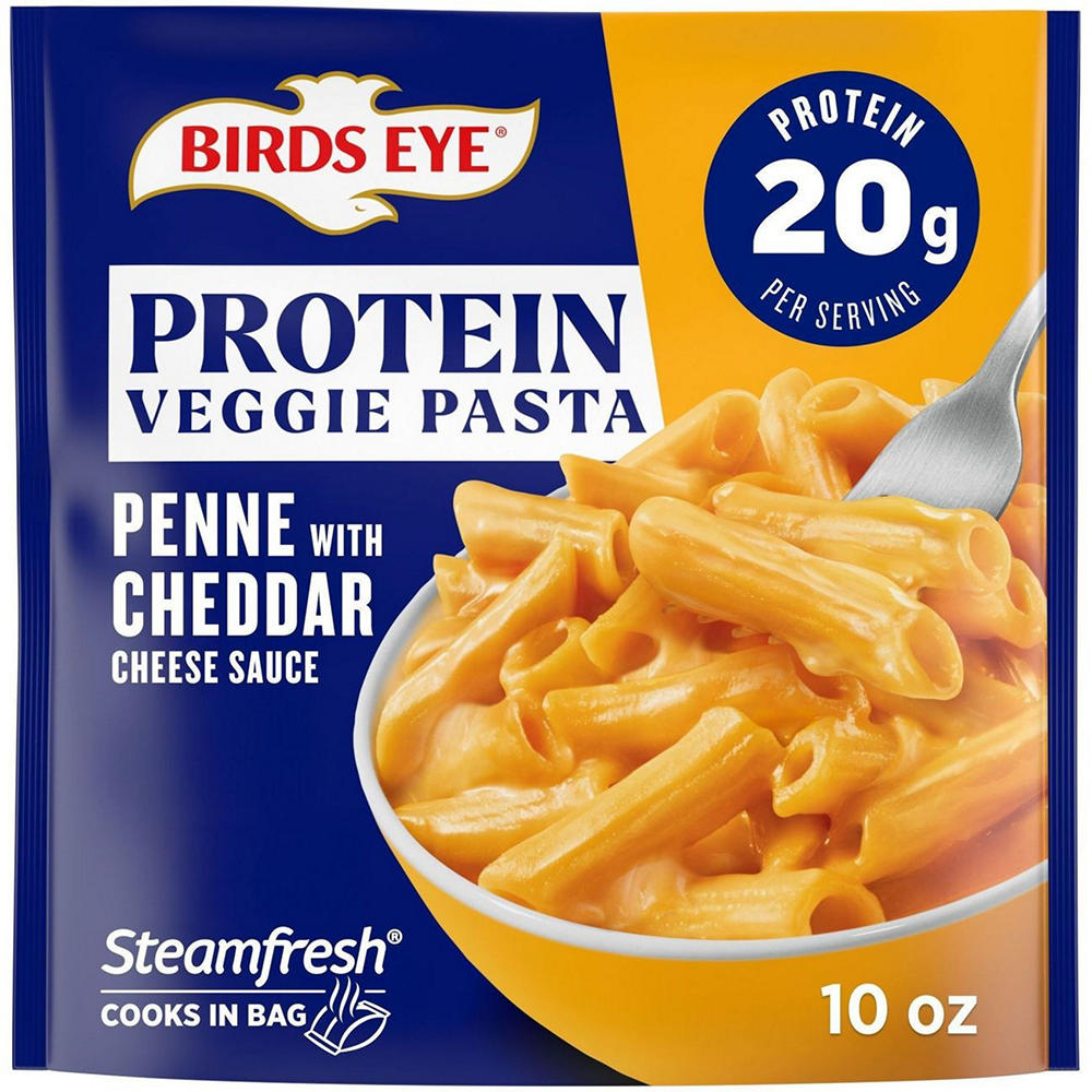 Birds Eye Penne with Cheddar Cheese Sauce 20g Protein Veggie Pasta, 10 oz