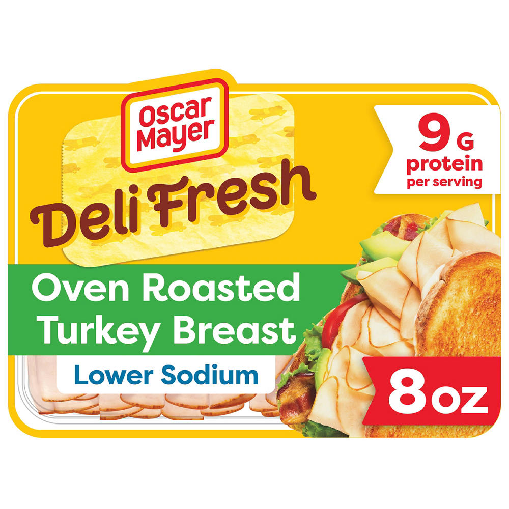 Oscar Mayer Deli Fresh Lower Sodium Oven Roasted Turkey Breast, 8 oz