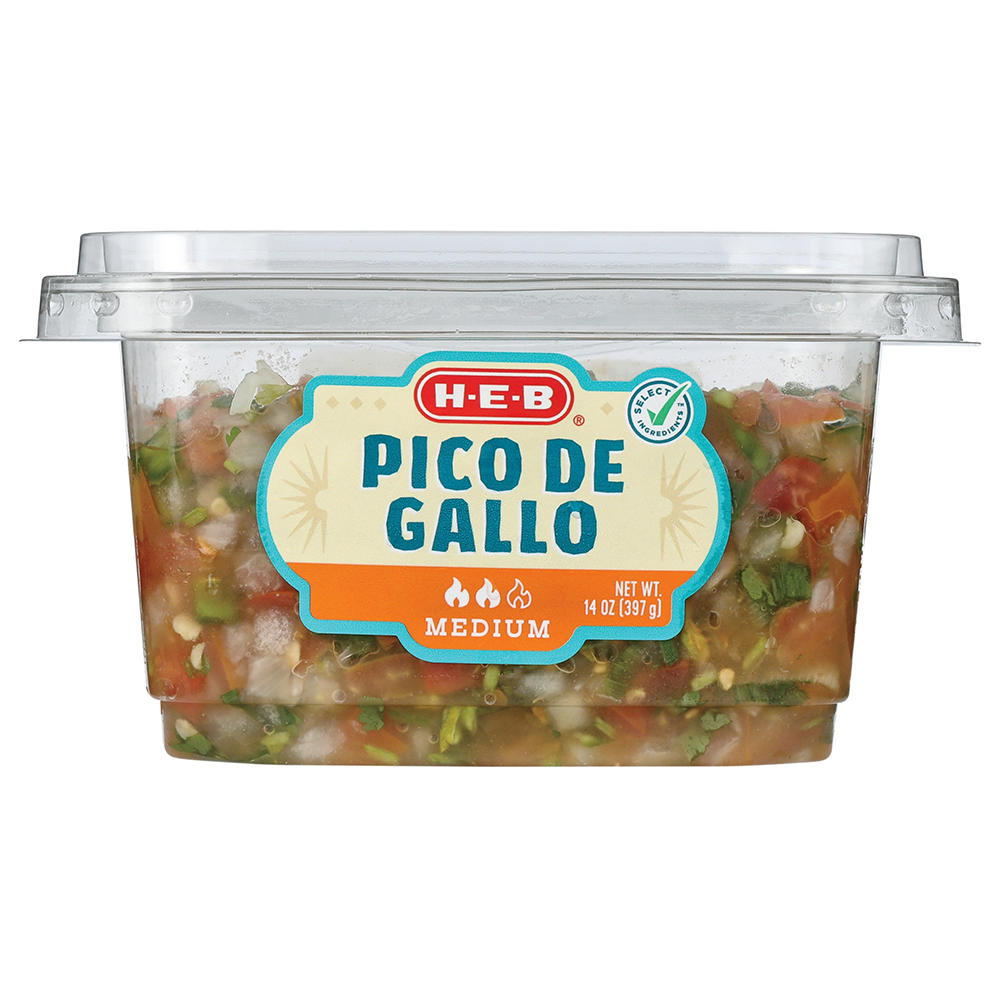 H-E-B Pico de Gallo - Medium, 14 oz