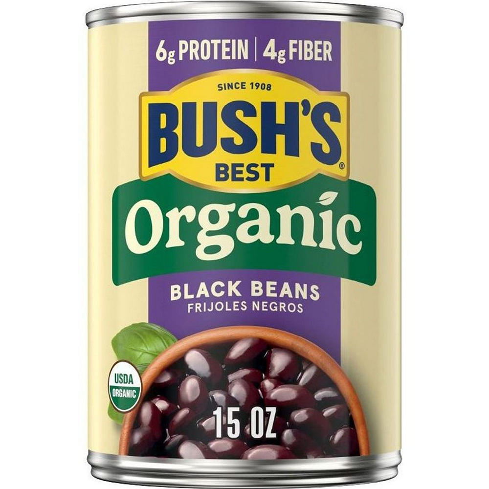 Bush's Best Organic Black Beans, 15 oz