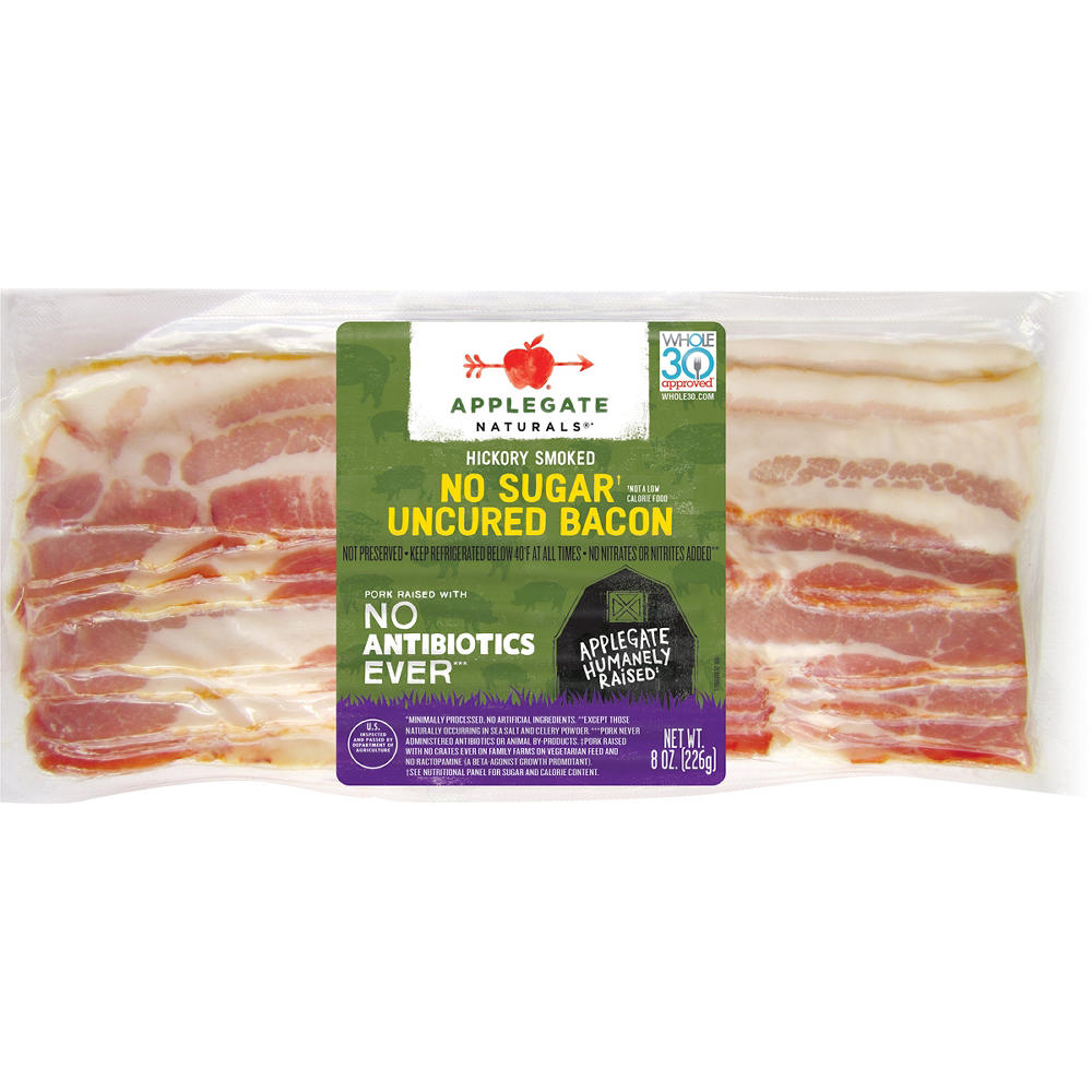 Applegate Naturals Hickory Smoked No Sugar Uncured Bacon , 8 oz