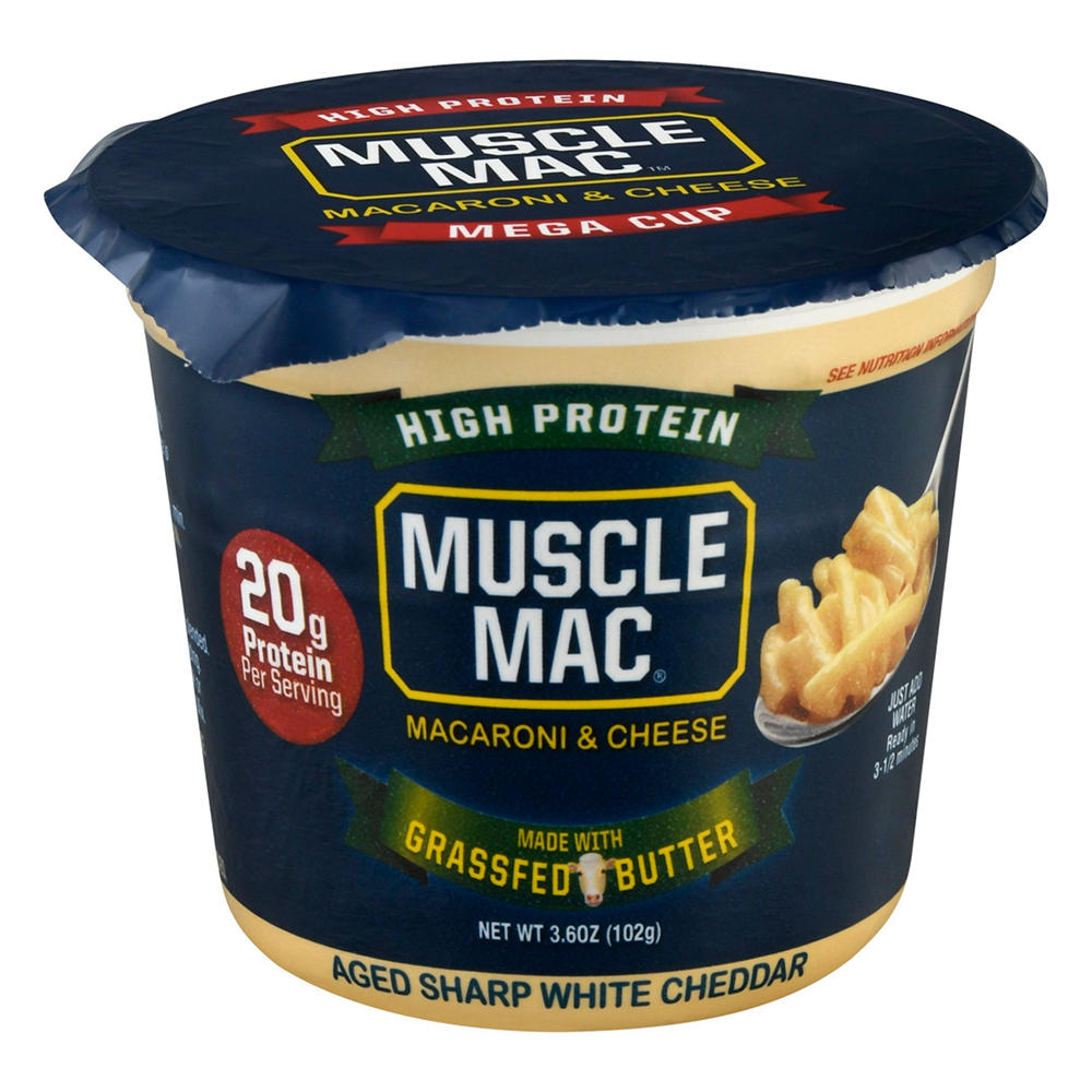 Muscle Mac 20g Protein White Cheddar Mac & Cheese Cup, 3.6 oz