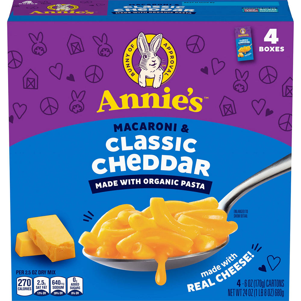 Annie's Classic Mild Cheddar Macaroni & Cheese, 4 ct