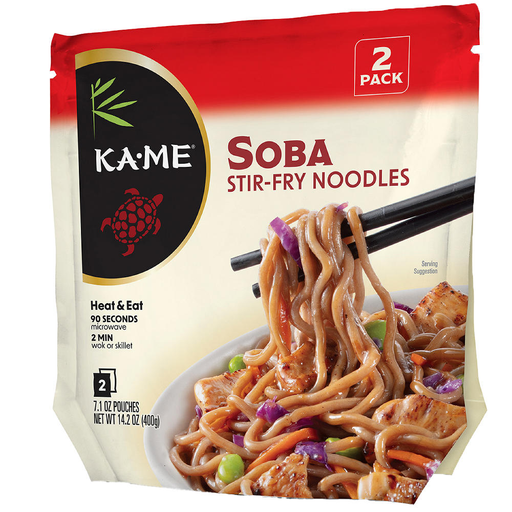 KA ME Soba Stir Fry Noodles Packs, 2 ct