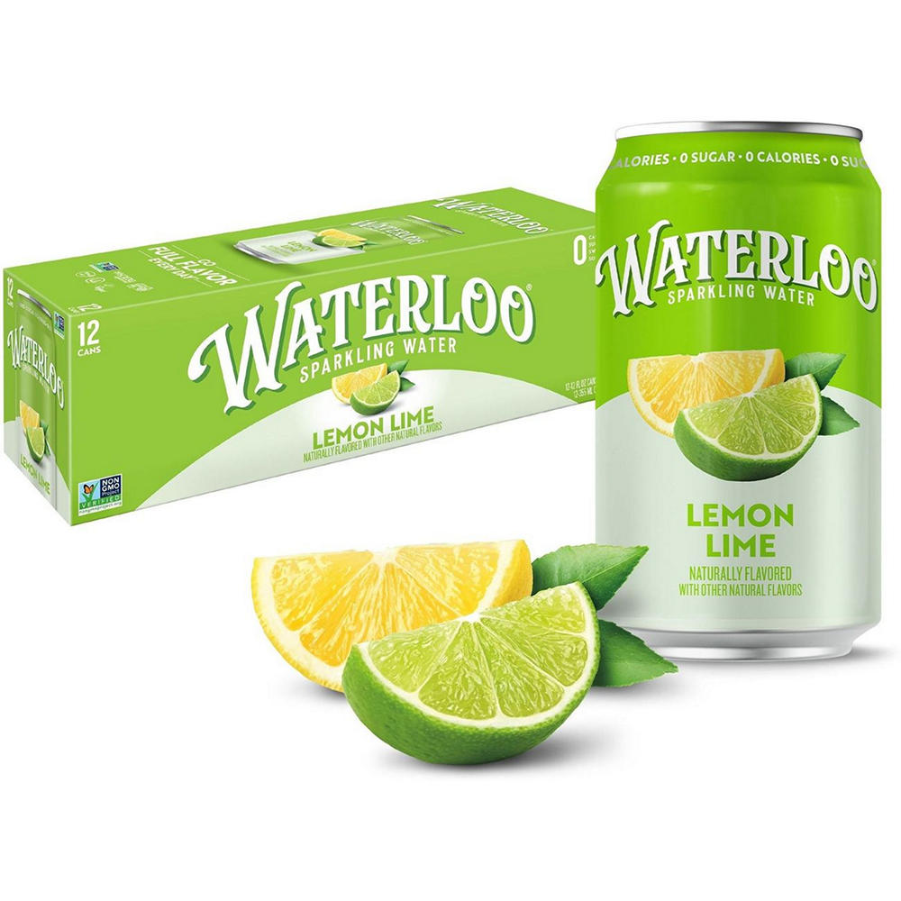 Waterloo Lemon Lime Sparkling Water 12 pk Cans, 12 oz