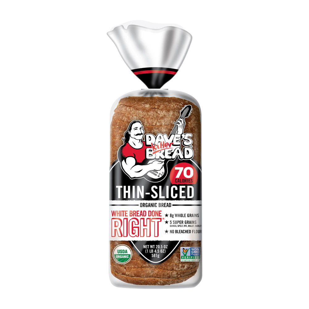 Dave's Killer Bread White Bread Done Right Thin-Sliced Organic Bread, 20.5 oz
