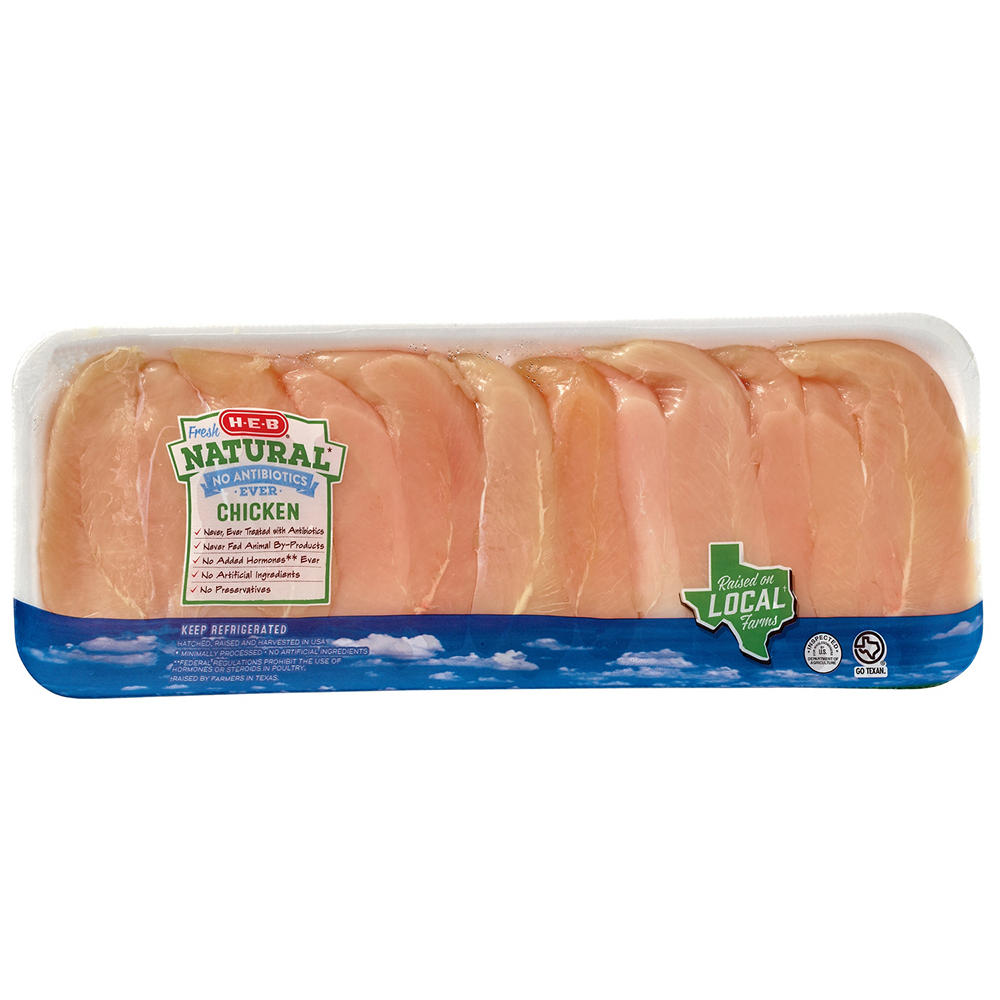 H-E-B Natural Boneless Chicken Breast Tenders, Avg. 1.8 lbs
