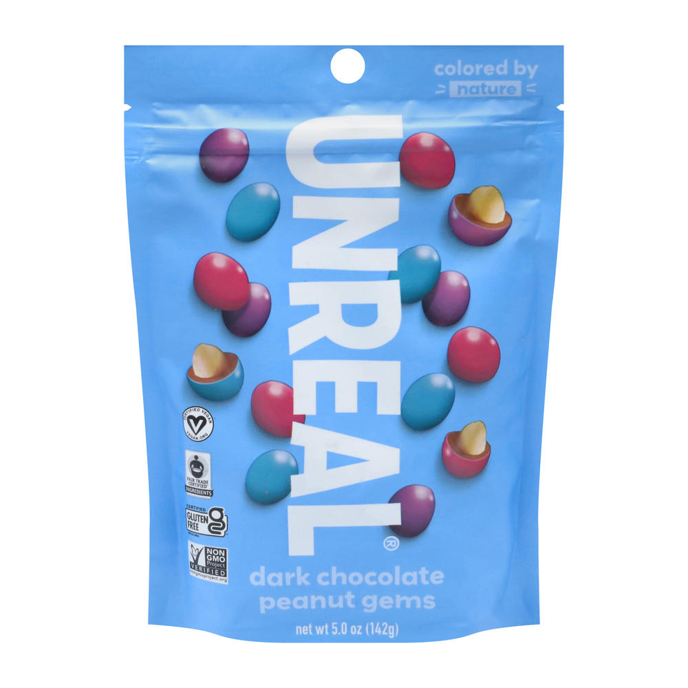 Unreal Dark Chocolate Peanut Gems, 5 oz