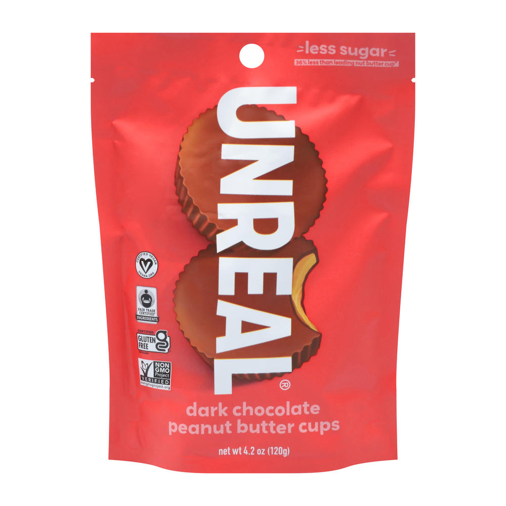 Unreal Dark Chocolate Peanut Butter Cups, 4.2 oz